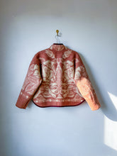 Load image into Gallery viewer, One-of-a-Kind: Orr Health Tan/Dusty Rose Wool Blanket Flora Jacket (M)
