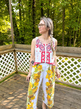 Load image into Gallery viewer, One-of-a-Kind: Vintage Pineapple Tablecloth Easy Pant (S/M)

