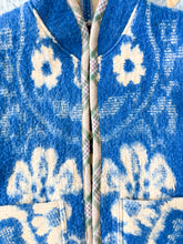 Load image into Gallery viewer, One-of-a-Kind: Blue Folk Art Ukrainian Blanket Vest (XS-M)
