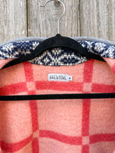 Load image into Gallery viewer, One-of-a-Kind: Gridline Vintage Wool Blanket Flora Jacket (M)
