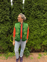 Load image into Gallery viewer, One-of-a-Kind: Jungle Leaves Vintage Blanket Vest (M)
