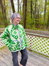 Load image into Gallery viewer, One-of-a-Kind: Geometric Ukrainian Blanket Flora Jacket (L)
