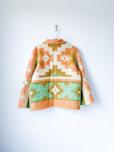 Load image into Gallery viewer, One-of-a-Kind: Geometric Floral Wool Blanket Chore Coat (M)
