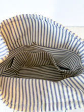 Load image into Gallery viewer, One-of-a-Kind: Antique Navy Woven Coverlet Project Bag (with detachable strap)

