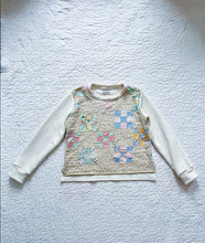 Load image into Gallery viewer, One-of-a-Kind: Nine Patch Split Hem French Terry Pullover (M)
