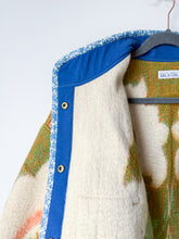 Load image into Gallery viewer, One-of-a-Kind: Orange and Green Floral Ukrainian Blanket Flora Jacket (S)

