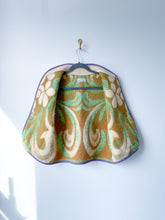 Load image into Gallery viewer, One-of-a-Kind: Green and Orange Floral Ukrainian Blanket Vest (XS-M)

