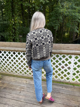 Load image into Gallery viewer, One-of-a-Kind: Black and Cream Coverlet Pullover (L)
