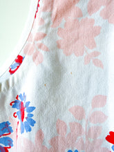 Load image into Gallery viewer, One-of-a-Kind: Vintage Periwinkle Floral Tablecloth Pearl Snap Tank (L)
