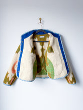 Load image into Gallery viewer, One-of-a-Kind: Orange and Green Floral Ukrainian Blanket Flora Jacket (S)
