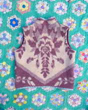 Load image into Gallery viewer, One-of-a-Kind: Dusty Mauve Floral Ukrainian Blanket Vest (M)
