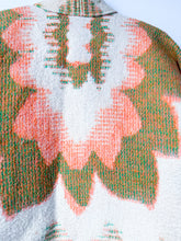 Load image into Gallery viewer, One-of-a-Kind: Orange and Green Floral Ukrainian Blanket Flora Jacket (M)
