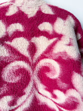 Load image into Gallery viewer, One-of-a-Kind: Deep Fuchsia Floral Ukrainian Blanket Flora Jacket (XS)
