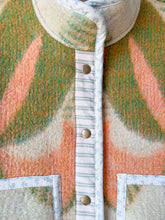 Load image into Gallery viewer, One-of-a-Kind: Orange/Green Floral Ukrainian Blanket Flora Jacket (M)
