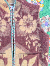 Load image into Gallery viewer, One-of-a-Kind: Dusty Mauve Floral Ukrainian Blanket Vest (M)
