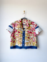 Load image into Gallery viewer, One-of-a-Kind: Vintage Tulip Tablecloth Shaftsbury Shirt (M)
