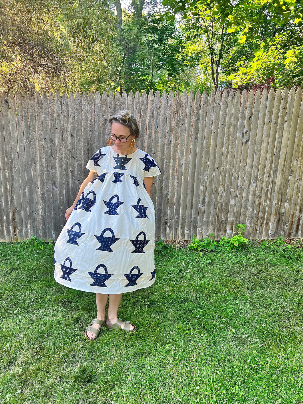 One-of-a-Kind: Indigo Basket Swing Dress