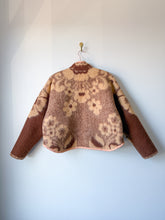 Load image into Gallery viewer, One-of-a-Kind: Tan Floral Floral Ukrainian Blanket Flora Jacket (S)
