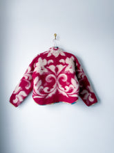 Load image into Gallery viewer, One-of-a-Kind: Deep Fuchsia Floral Ukrainian Blanket Flora Jacket (XS)
