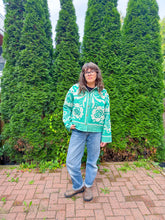Load image into Gallery viewer, One-of-a-Kind: Ukrainian Woven Cotton Coverlet Field Jacket (M)

