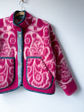 Load image into Gallery viewer, One-of-a-Kind: Fuchsia Ukrainian Blanket Flora Jacket (S)
