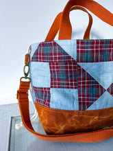 Load image into Gallery viewer, One-of-a-Kind: Star Block Project Bag (with detachable strap)
