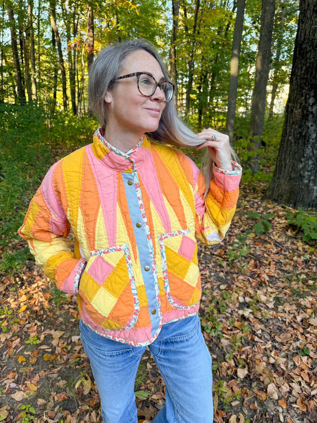 One-of-a-Kind: Sunburst Flora Jacket (S)