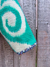 Load image into Gallery viewer, One-of-a-Kind: Green Floral Ukrainian Blanket Flora Jacket (M)
