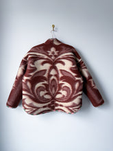 Load image into Gallery viewer, One-of-a-Kind: Chocolate Floral Ukrainian Blanket Flora Jacket (L)
