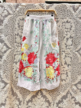 Load image into Gallery viewer, One-of-a-Kind: Vintage Red and Yellow Floral Tablecloth Easy Pant (S)
