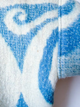 Load image into Gallery viewer, One-of-a-Kind: Blue Floral Ukrainian Blanket Flora Jacket (S)
