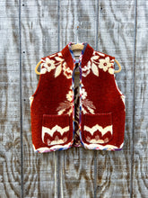 Load image into Gallery viewer, One-of-a-Kind: Ukrainian Floral Wool Blanket Cropped Vest (XS-S)
