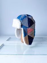 Load image into Gallery viewer, One-of-a-Kind: Triangle Block Aviator Hat (Adult S/M)
