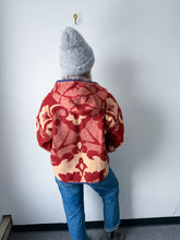 Load image into Gallery viewer, One-of-a-Kind: Rust Floral Wool Ukrainian Blanket Hooded Flora Jacket (M)
