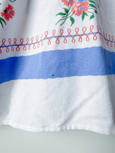 Load image into Gallery viewer, One-of-a-Kind: Vintage Pink and blue Floral Tablecloth Shaftsbury Shirt (S)
