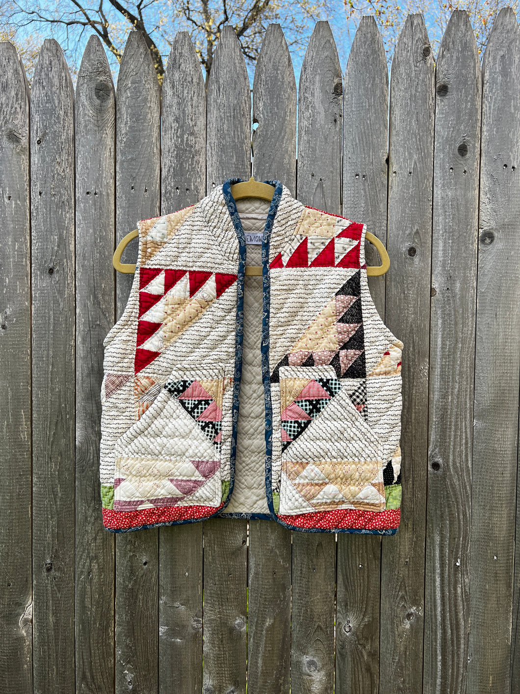 One-of-a-Kind: Sawtooth Squares Quilt Vest