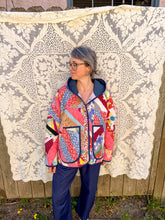 Load image into Gallery viewer, One-of-a-Kind: String Quilt Hooded Flora Jacket (L)
