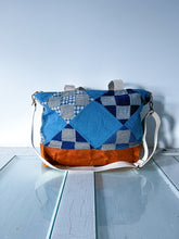 Load image into Gallery viewer, One-of-a-Kind: Indigo Nine Patch Weekender Bag
