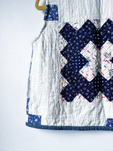 Load image into Gallery viewer, One-of-a-Kind: Indigo Chimney Sweep Quilt Vest (XS-M)
