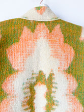 Load image into Gallery viewer, One-of-a-Kind: Orange/Green Floral Ukrainian Blanket Flora Jacket (M)
