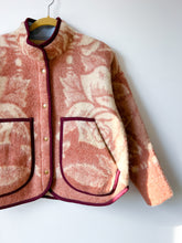 Load image into Gallery viewer, One-of-a-Kind: Orr Health Tan/Dusty Rose Wool Blanket Flora Jacket (M)
