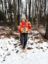 Load image into Gallery viewer, One-of-a-Kind: Hawaiian Floral Wool Blanket Flora Jacket (XS)
