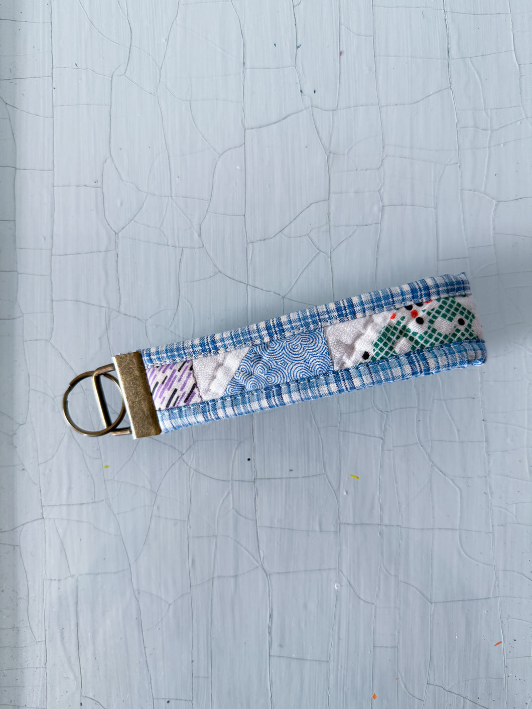 One-of-a-Kind: Blue Plaid Key Fob