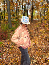 Load image into Gallery viewer, One-of-a-Kind: Orr Health Tan/Dusty Rose Wool Blanket Flora Jacket (M)
