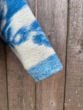 Load image into Gallery viewer, One-of-a-Kind: Blueberry Floral Ukrainian Blanket Flora Jacket (M)
