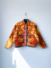 Load image into Gallery viewer, One-of-a-Kind: Chestnut Fall Florals Ukrainian Blanket Flora Jacket (S)
