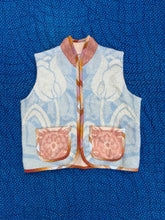 Load image into Gallery viewer, One-of-a-Kind: Colorblock Wool Blanket Vest (XS-M)
