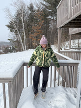 Load image into Gallery viewer, One-of-a-Kind: Deep Forest Floral Ukrainian Blanket Hooded Flora Jacket (M)
