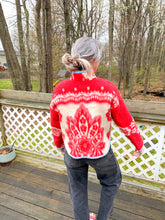 Load image into Gallery viewer, One-of-a-Kind: Red Floral Ukrainian Blanket Flora Jacket (S)
