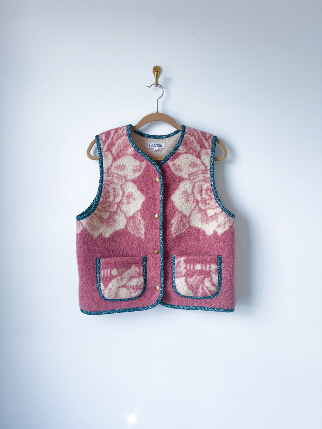 One-of-a-Kind: Orr Health Wool Blanket Snap Front Vest (L)